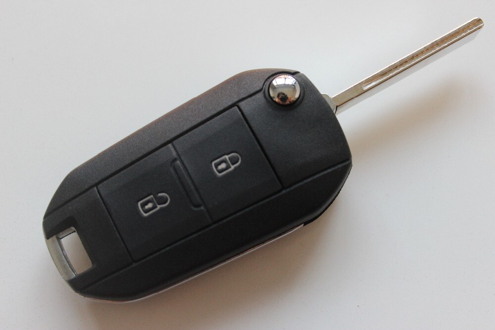 2 ư     Ű  ڵ 谡 ׸ FOB ̽ Ǫ 407 HU83 BladeLogo/2 Buttons Modified Folding Remote Key Shell Car Keyless Entry Fob Case Blank Cover